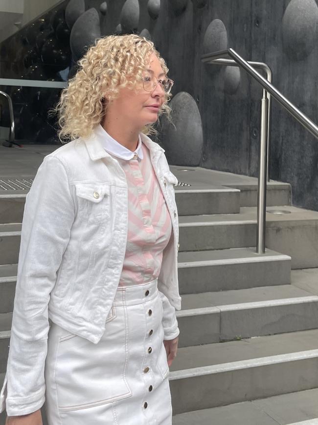 Karly Rae leaving Newcastle Local Court on a previous occasion. Picture: NewsLocal