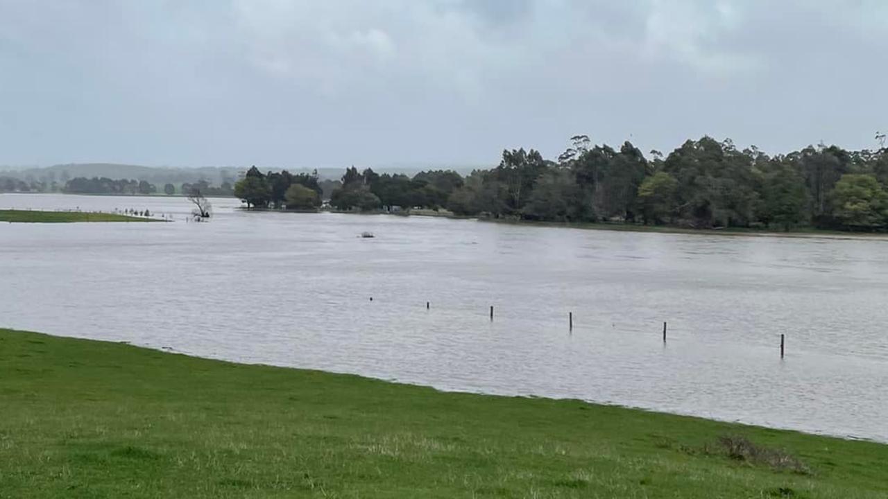 Farmland experiencing major flooding in Gippsland. Picture: Supplied / Donna Lawless