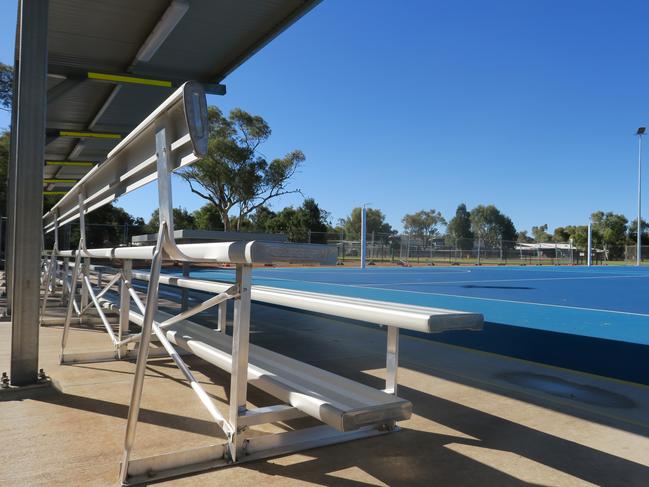 The new netball courts at Pat Gallagher Stadium, Alice Springs. July 2024