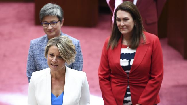 Car giant Mercedes-Benz rejects Labor Senator Deb O’Neill’s (R) accusations it mislead a senate inquiry at the end of 2020. Picture: Lukas Coch/AAP Image