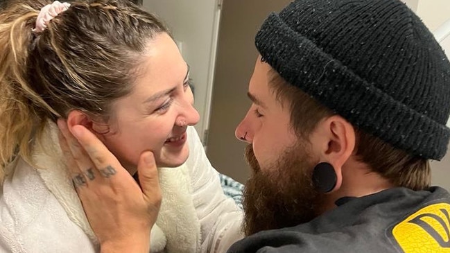 The pair reunited during the medical ordeal. Picture: Supplied