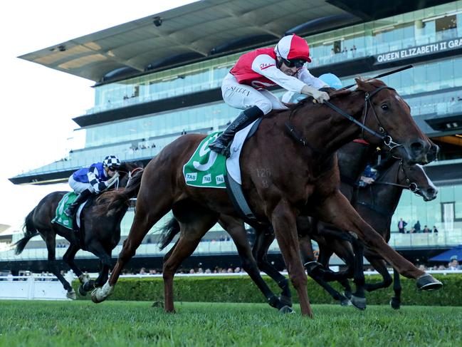 SYDNEY, AUSTRALIA - JUNE 10: Tom Sherry  riding Pizarro races in Race 9 TAB during  "Bob Charley AO Stakes Day" - Sydney Racing at Royal Randwick Racecourse on June 10, 2023 in Sydney, Australia. (Photo by Jeremy Ng/Getty Images)