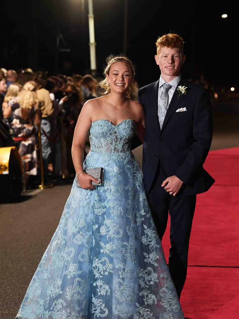 Kail Daly &amp; Lehansa Jayasinge at Xavier Catholic College year 12 formals. Picture: Patrick Woods.