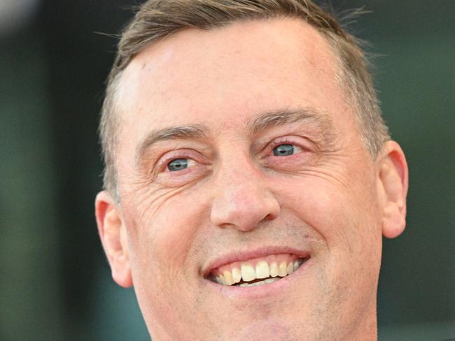 MELBOURNE, AUSTRALIA - AUGUST 24: Trainer Tony Gollan is seen after Golden Boom finished runner up in Race 8, the Paramount Liquor Carlyon Stakes - Betting Odds during Melbourne Racing at Moonee Valley Racecourse  on August 24, 2024 in Melbourne, Australia. (Photo by Vince Caligiuri/Getty Images)