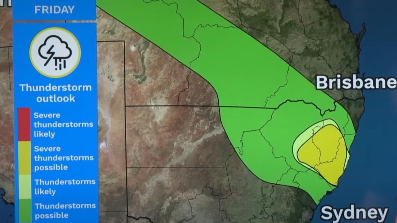 Northeastern NSW will endure wet and windy conditions for most of Friday. Picture: BOM