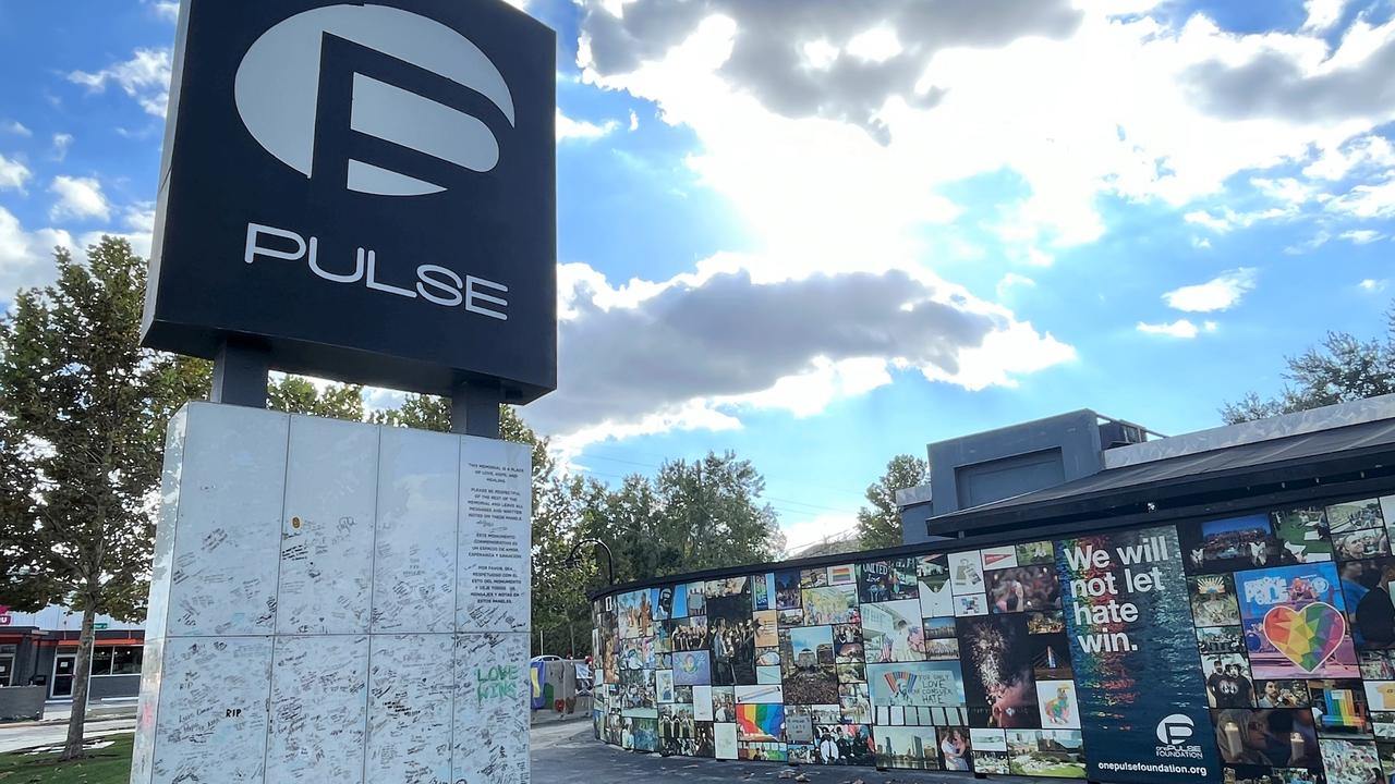 The Pulse nightclub as it appears today, a memorial to those who died inside. Picture: Benedict Brook