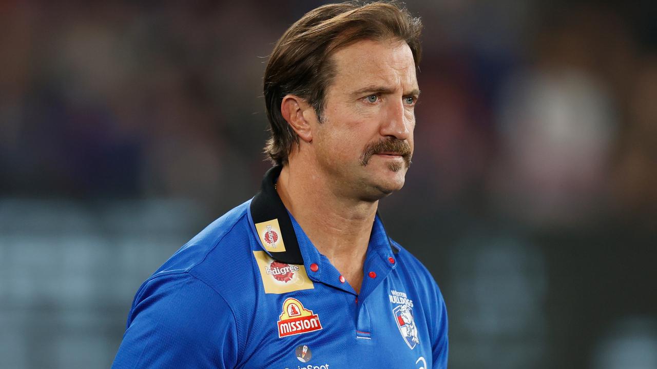 Luke Beveridge was keeping coy after the match. (Photo by Michael Willson/AFL Photos via Getty Images)