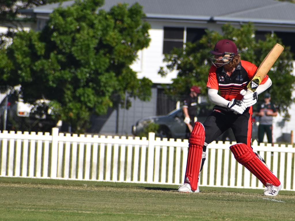 Lane Kohler batting for the Norths Cricket Club against Brothers Cricket Club in the Mackay Cricket Association, January 15, 2022