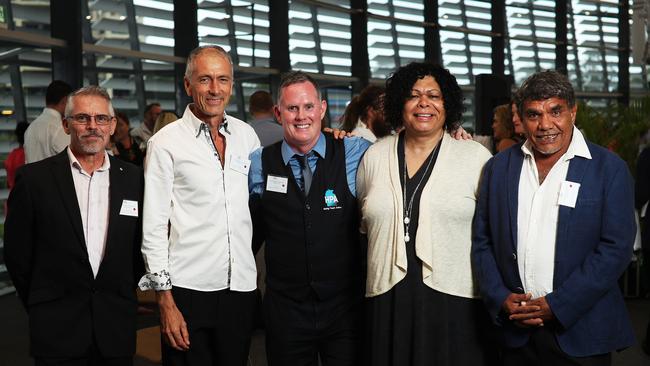 NT Australian of The Year finalists David McMicken, Timothy Newth, Tony Burns, Andrea Mason and Tom E. Lewis. PICTURE: Justin Kennedy