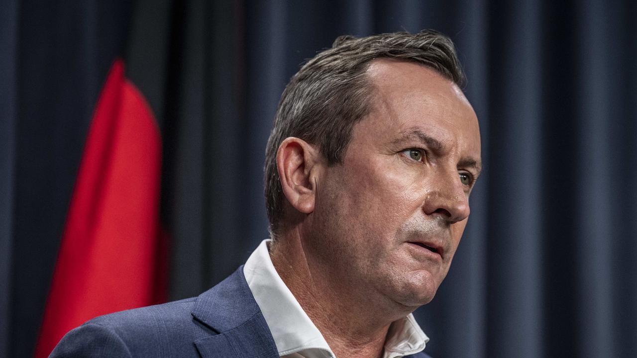 Mark McGowan said the border could remain closed to Victoria and NSW over Christmas, even if people are vaccinated. Picture: Tony McDonough / NCA NewsWire