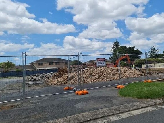 The old service station has been demolished.