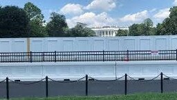 The WHite House has been surrounded by barricdes of steel.