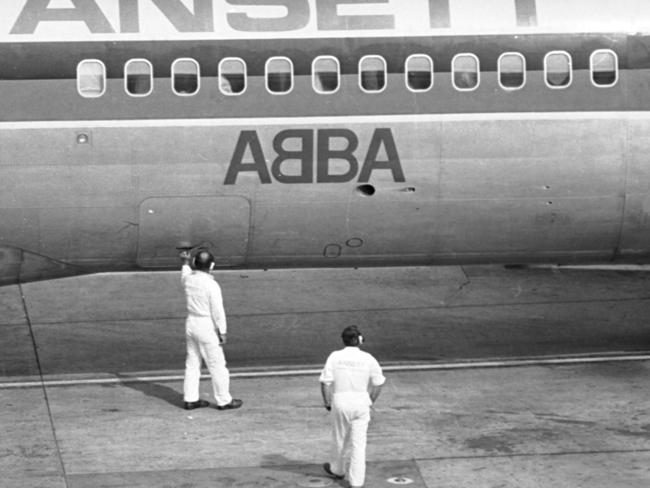 ABBA’s special Ansett plane, which transported them around Australia.