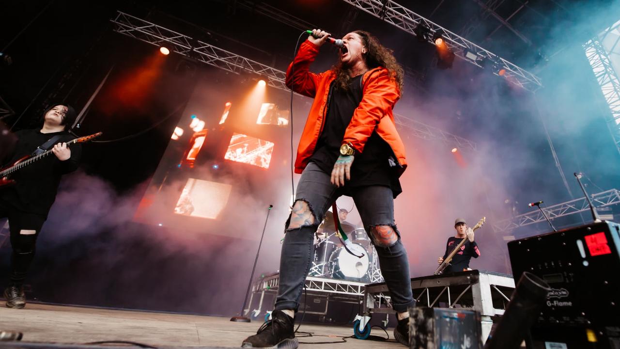 Australian band Polaris perform at Groovin The Moo. Picture: Supplied.