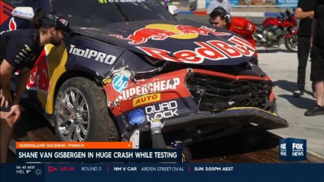 Shane Van Gisbergen crashes out of enduro test