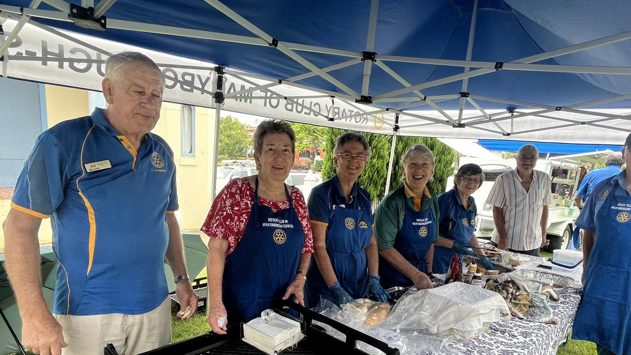 Volunteers at the Australia Day breakfast in Maryborough.