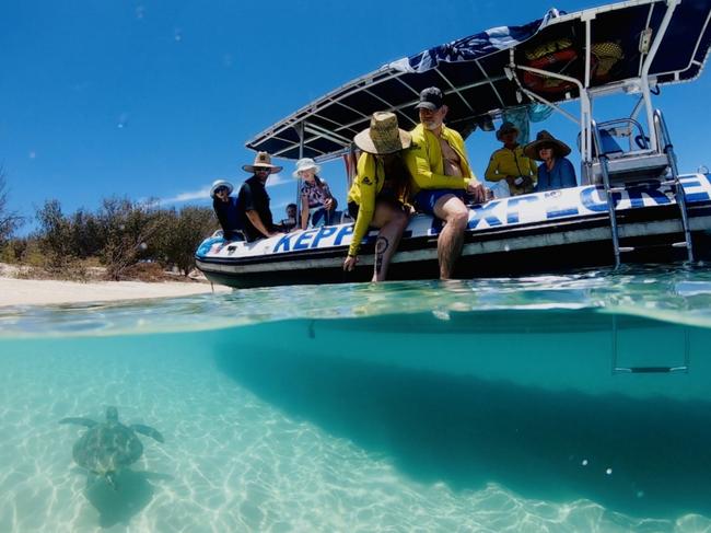 Tourists enjoy a wonderful experience aboard the Keppel Explorer.