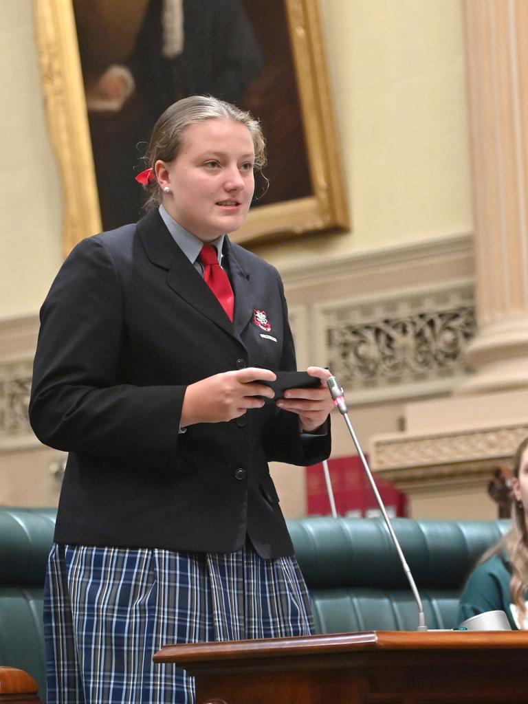 Teen Parliament 2024 scholarship recipient Natasha Moore. Picture: Keryn Stevens