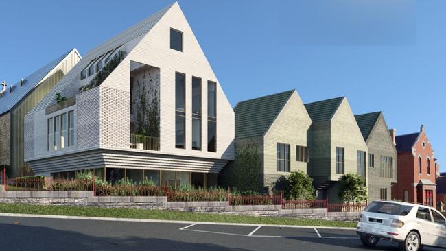 Artist images of the development proposed for the former All Saints Anglican Church in Bendigo. Picture: Currie &amp; Brown.