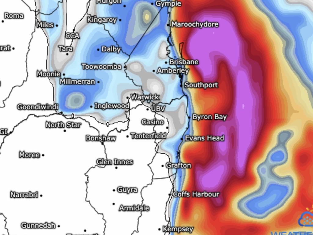 More storms are expected from the Gold Coast to Gympie and beyond on Friday. Photo: Weatherwatch