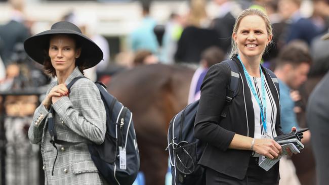 Dr. Grace Forbes and Dr Edwina Wilkes at Flemington on Derby Day. Picture by Michael Klein