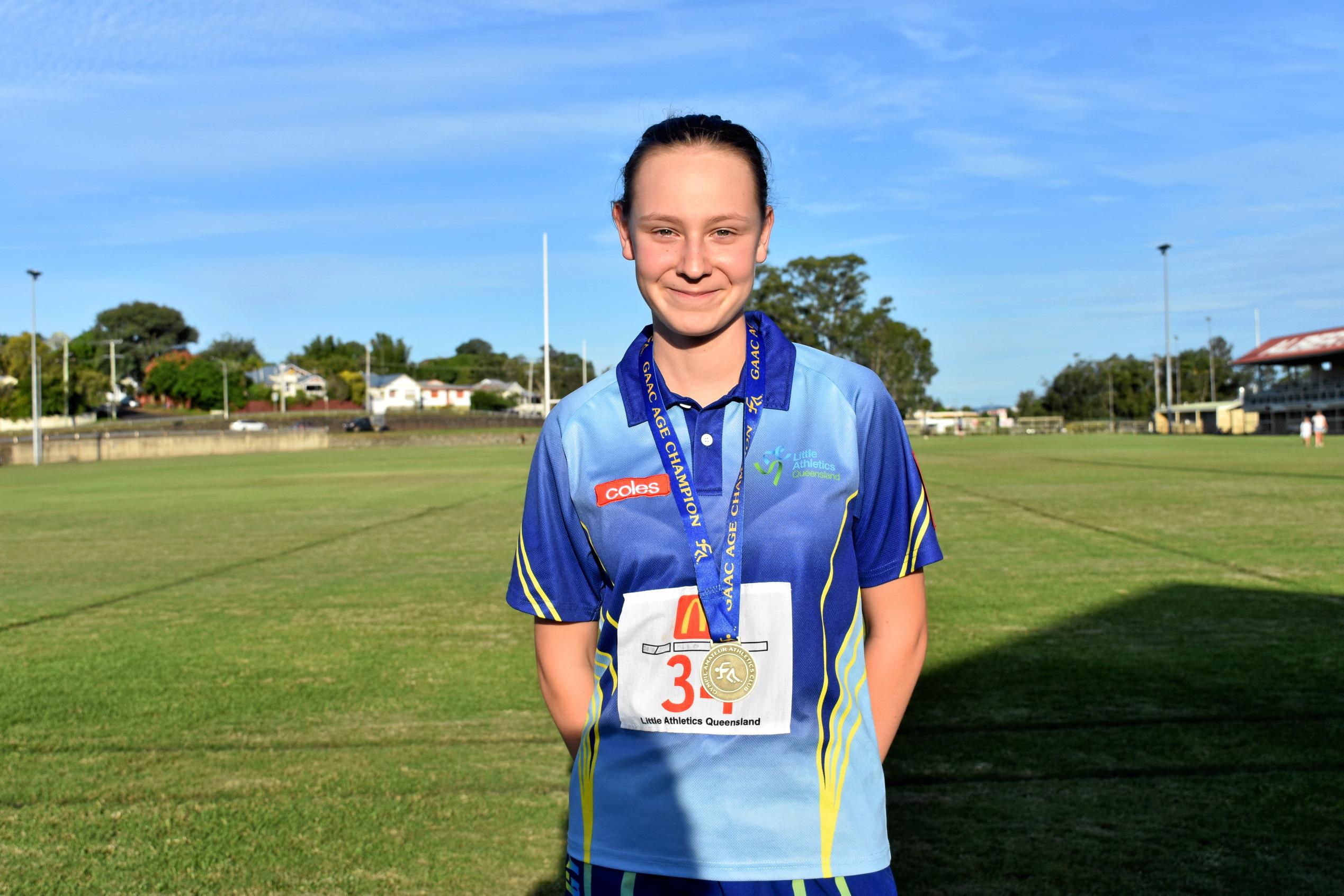 Athletics - Under 15 girls age champion Kleo Isaac. Picture: Bec Singh