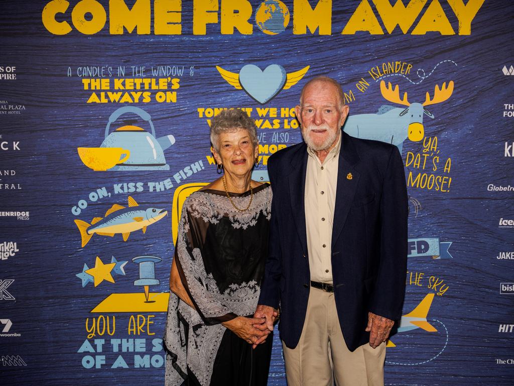 Judy and John O'Loughlin at the opening night function for The Empire's Come From Away at The Rock, Friday, March 14, 2025. Picture: Hey Media