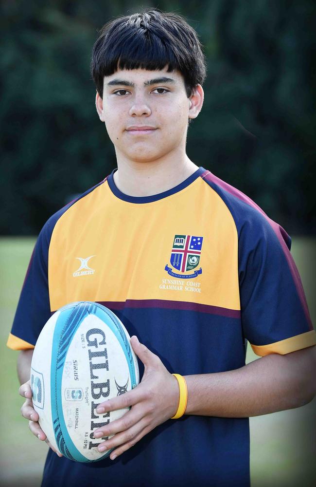 Sunshine Coast Grammar School student Nate Hepi has been selected in the U16 Queensland Reds Emerging Cup team. Picture: Patrick Woods.