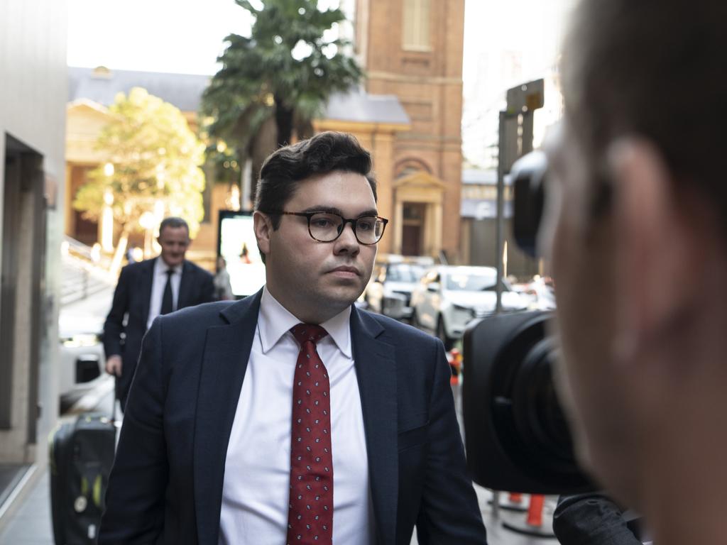 Bruce Lehrmann walks out of Sydney’s supreme court in March. Picture: NCA NewsWire/ Flavio Brancaleone