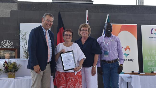 Spirit of Roma Award Winner Christine Bereyne at the Maranoa Australia Day Awards 2023. Picture: Chloe Cufflin.