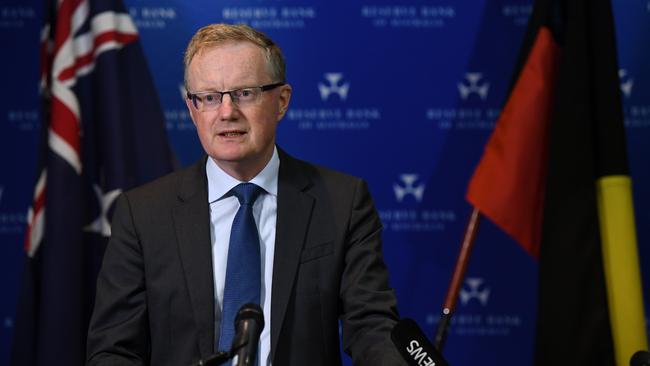 Reserve Bank governor Philip Lowe was at pains to stress the economic recovery had a long way to go. Picture: Joel Carrett/AAP