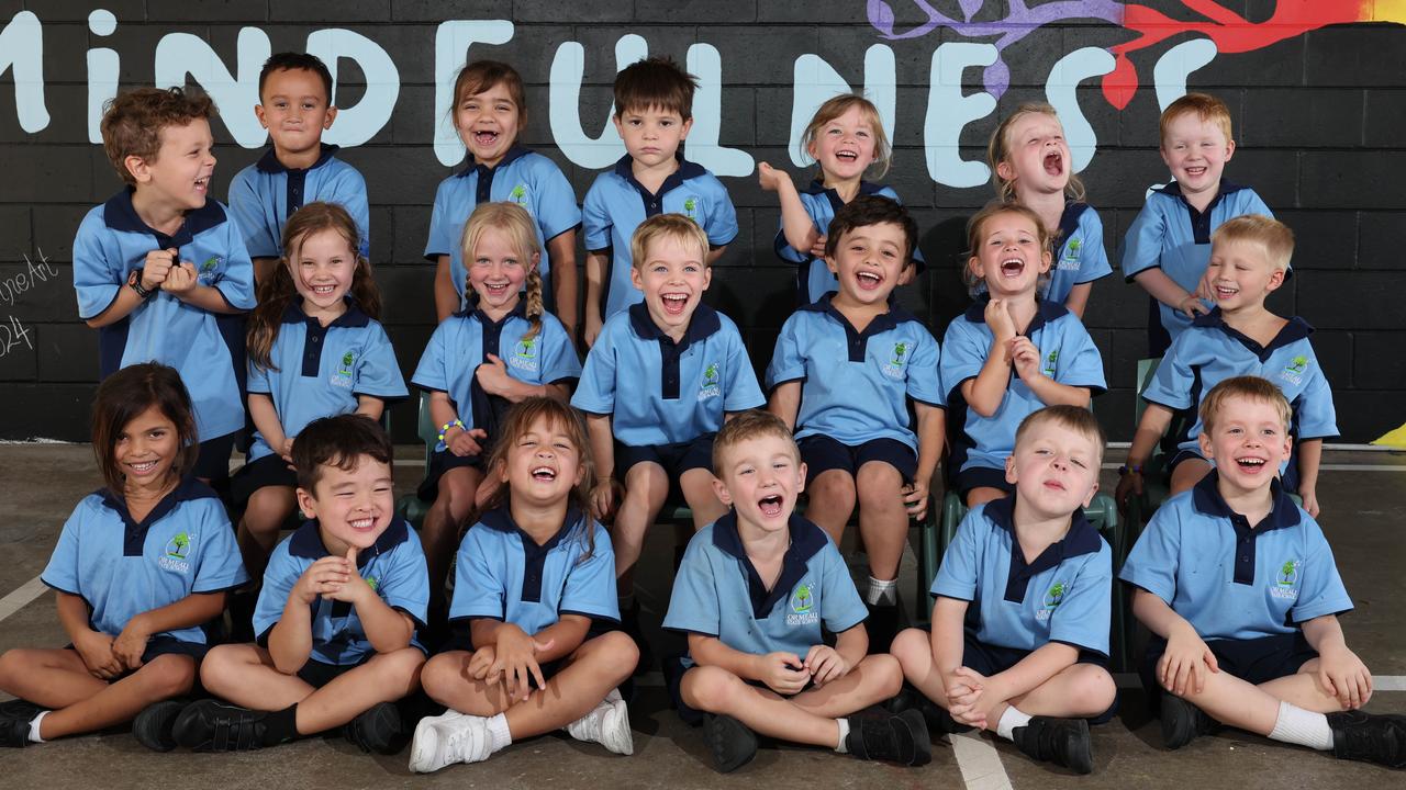 My First Year: Ormeau State School Prep A. Back row: Leo, Throne, Layla, Nixon, Nova, Joleigh, Kyran. Middle row: Carissa, Cleo, Leo, Lohan, Jaycee, Dusty. Front row: Ariyah, Axcel, Amelia, Liam, Michael, Evan. Picture Glenn Hampson