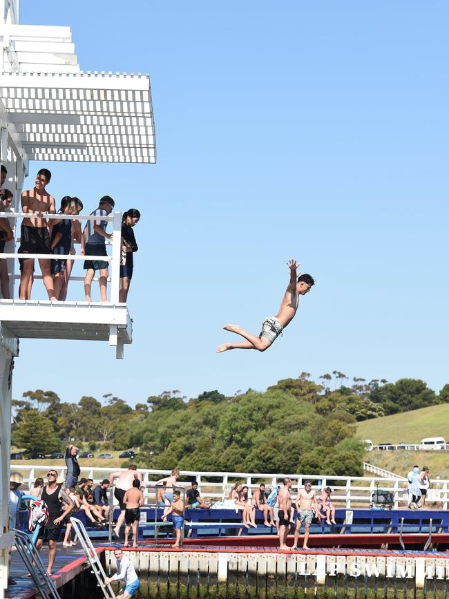 New Year’s Eve at Eastern Beach in Geelong. Picture: David Smith