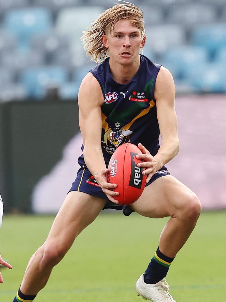 GWS Academy product Josh Fahey was best afield for the NAB AFL Academy team against Geelong. Picture: Michael Klein