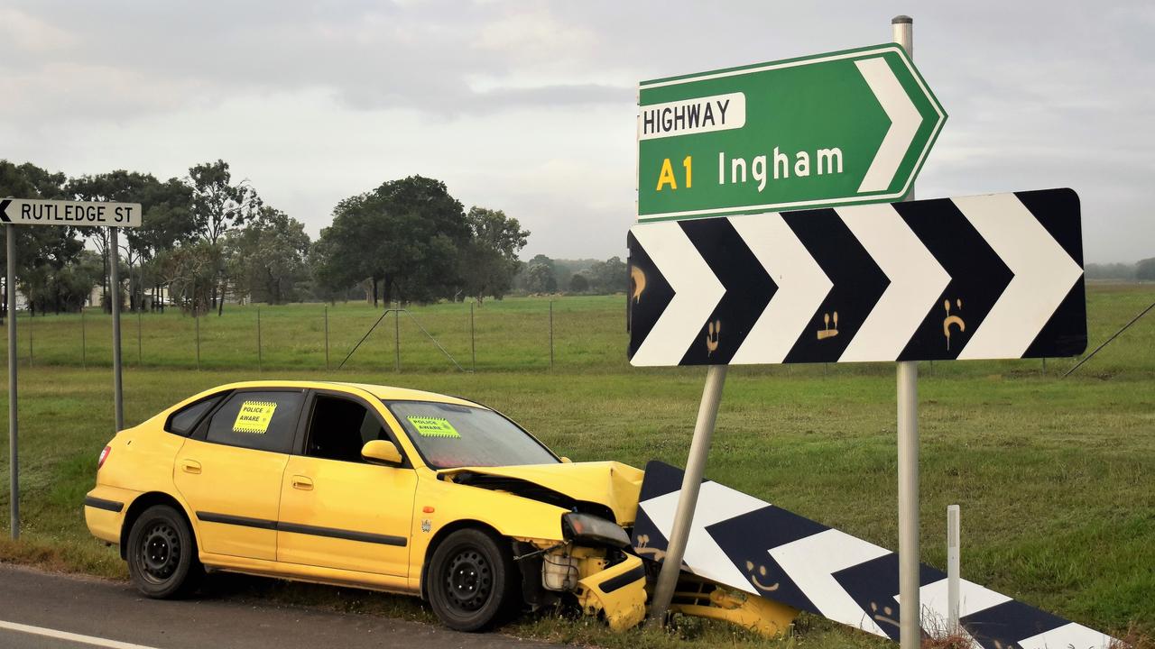 Yet another motorist comes to grief on the Bruce Highway.