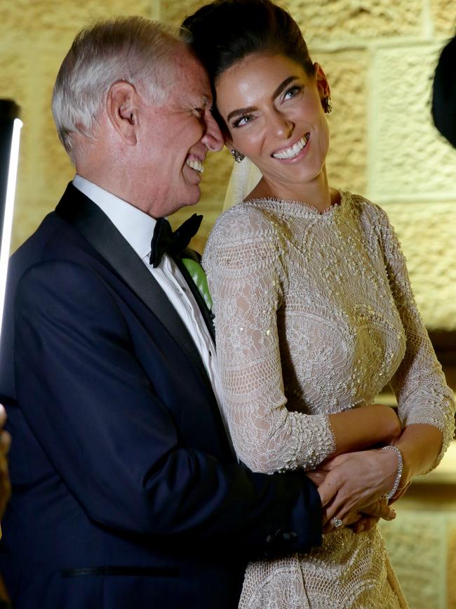 Neville Crichton and Nadi Hasandedic during their wedding held at The University of Sydney Great Hall. Picture: Jonathan Ng