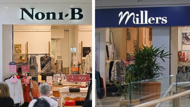 Noni B and Millers fashion stores will be closed across the country in the coming months, including several in Townsville. Pictures: Supplied.