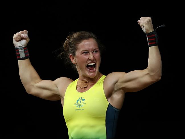 Gold medal-winning weightlifter Tia-Clair Toomey is also a world crossfit champion. Picture: Robert Cianflone/Getty Images