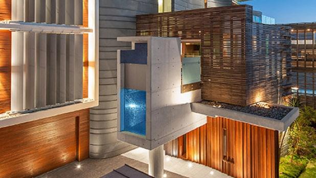 This house was designed around the cantilevered pool.