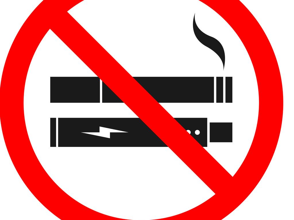NO SMOKING, NO VAPING combined sign. Printable sticker. Vector.