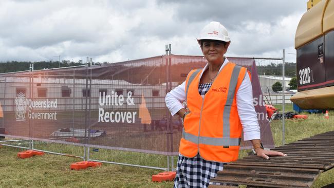 Lockyer Valley Regional Council Mayor Tanya Milligan at the sod turning of stage two of the Southern Queensland Correctional Precinct.