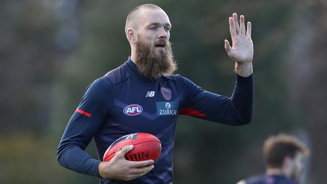 Max Gawn at Melbourne training.