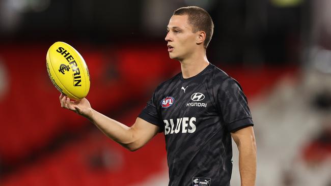 Look for Corey Durdin’s name on Carlton’s Round 1 team sheet. Picture: Robert Cianflone/Getty Images