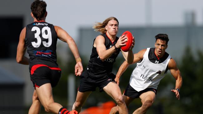 Potential No. 1 draft pick Harley Reid trained with Essendon over pre-season. Picture: Getty Images