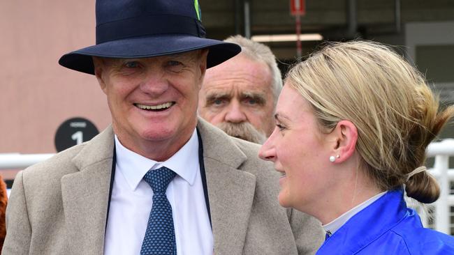 The late Colin McKenna at Caulfield last month to watch Another Wil and Jamie Kah win the Testa Rossa Stakes. Picture: Vince Caligiuri/Getty Images