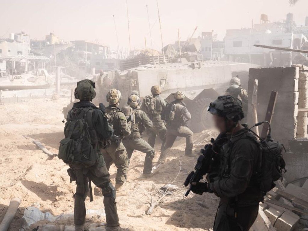 In the northern Gaza Strip, Israeli forces operating on the ground detect attempts to attack them through tunnel shafts and military compounds. Picture: Reuters
