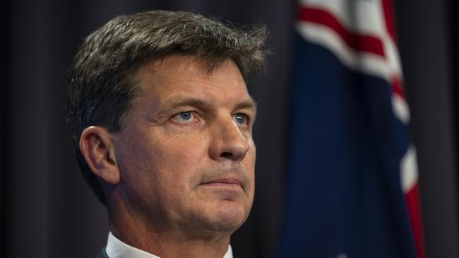 Angus Taylor says ‘we welcome the world’s two biggest emitters working together to reduce emissions in the short-term’. Picture: Martin Ollman