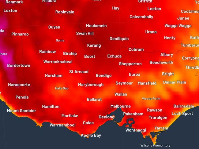 Ongoing heatwave and thunderstorms in Victoria and South Australia.