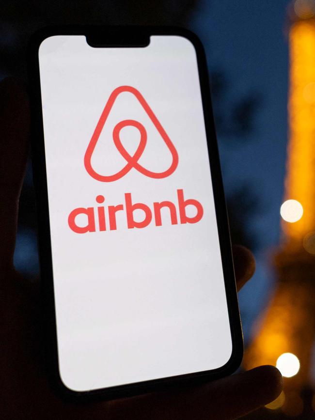 Airbnb logo. Picture: AFP