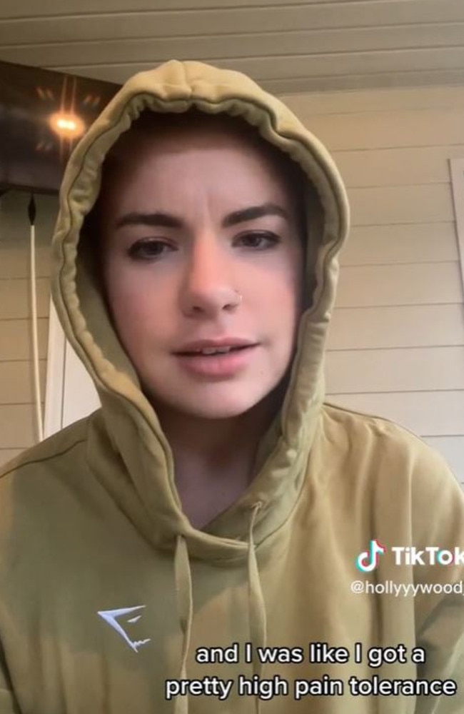 Holly Smallwood had an IUD put in. Picture: TikTok/@hollyyywood_